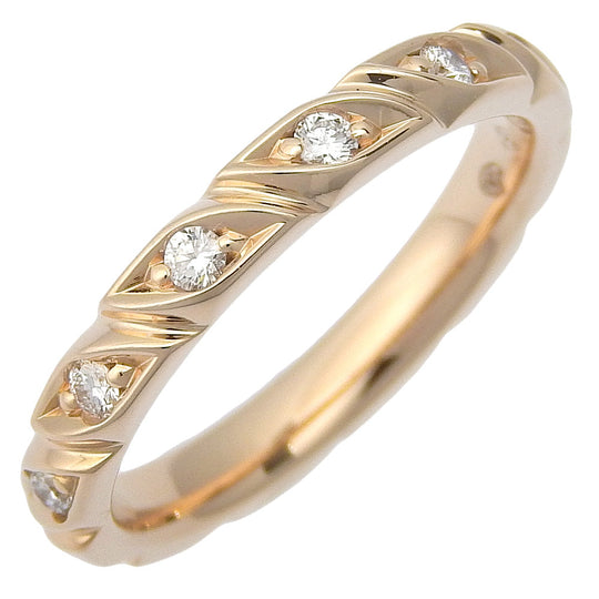 Chaumet Ring K18 pink gold, diamond gold 8P diamond Torsade Women 46 Used Authentic