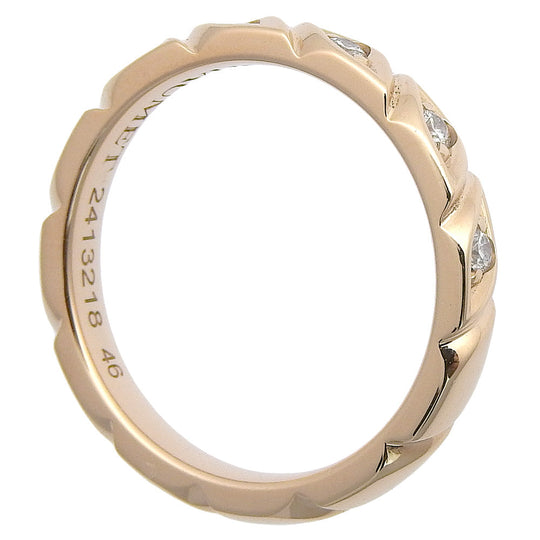 Chaumet Ring K18 pink gold, diamond gold 8P diamond Torsade Women 46 Used Authentic
