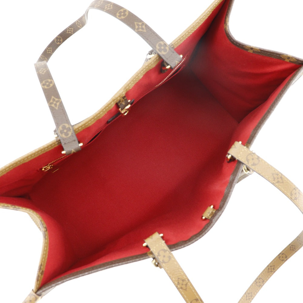 LOUIS VUITTON Tote Bag M45320 Monogram Canvas , Monogram Reverse Brown 2WAYShoulder Monogram Giant On-the-go GM Women(Unisex) Used Authentic