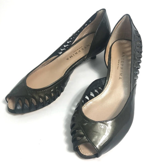 ANTEPRIMA pumps Patent leather Dark khaki smack metal barbie Women 34 Used Authentic