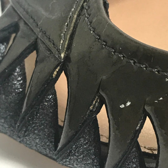 ANTEPRIMA pumps Patent leather Dark khaki smack metal barbie Women 34 Used Authentic