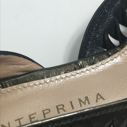 ANTEPRIMA pumps Patent leather Dark khaki smack metal barbie Women 34 Used Authentic
