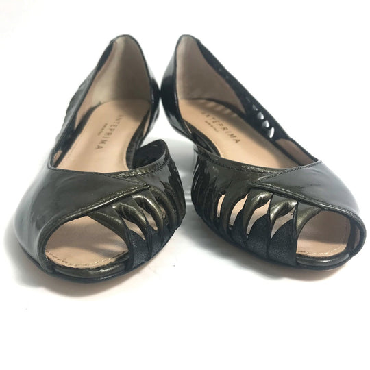 ANTEPRIMA pumps Patent leather Dark khaki smack metal barbie Women 34 Used Authentic