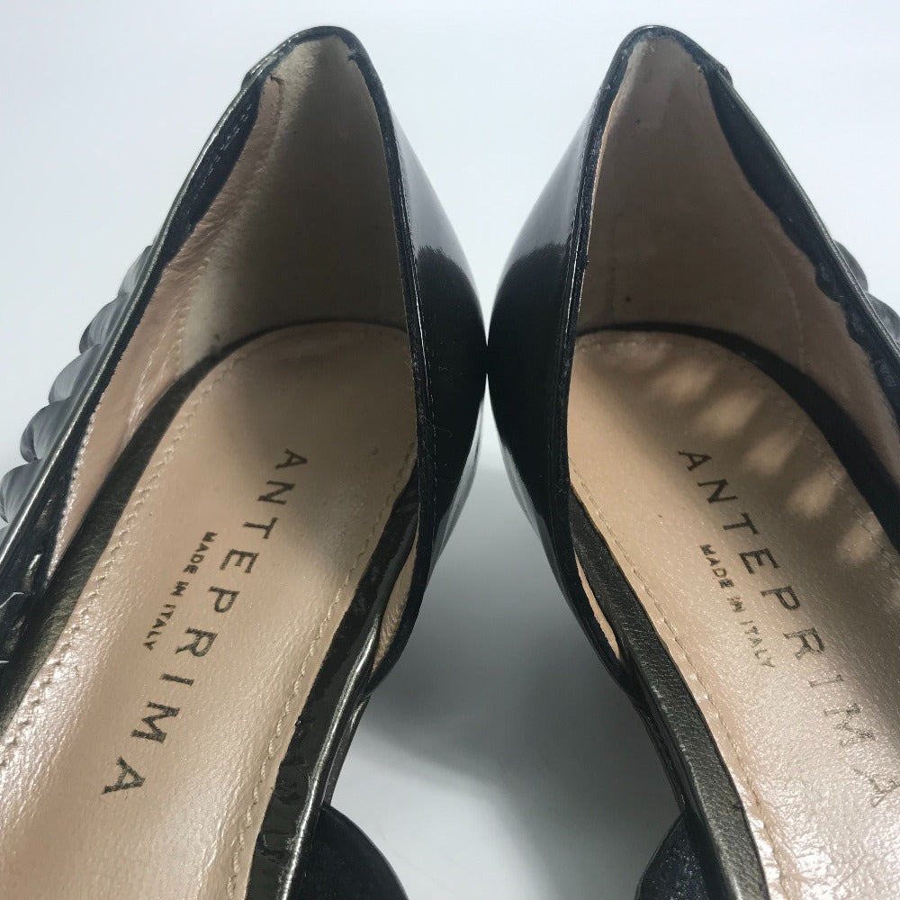 ANTEPRIMA pumps Patent leather Dark khaki smack metal barbie Women 34 Used Authentic