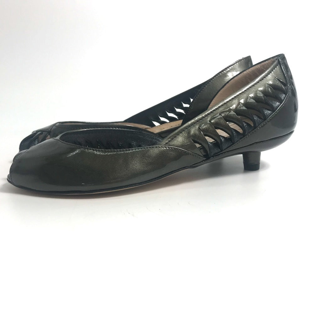 ANTEPRIMA pumps Patent leather Dark khaki smack metal barbie Women 34 Used Authentic