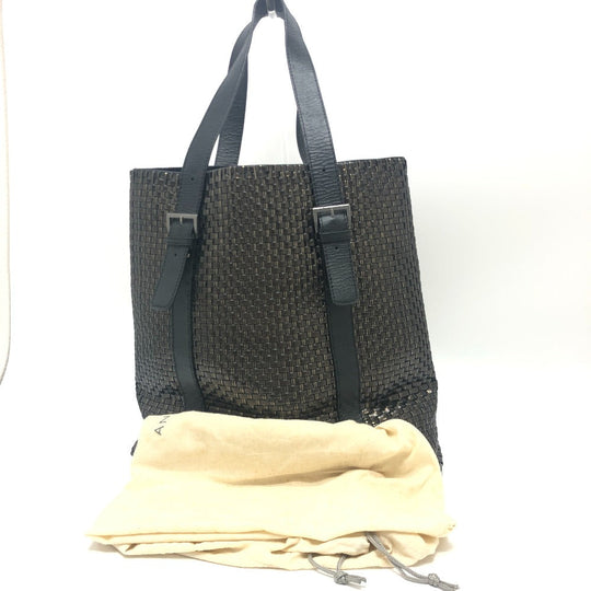 ANTEPRIMA Tote Bag Plastics,Leather Brown Wire Intreccio Women Used Authentic