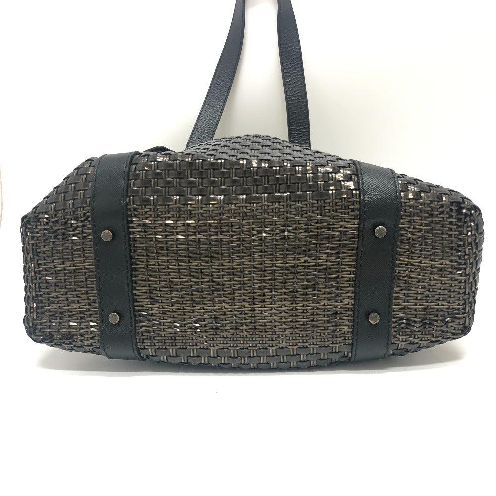 ANTEPRIMA Tote Bag Plastics,Leather Brown Wire Intreccio Women Used Authentic