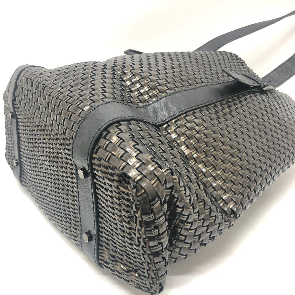 ANTEPRIMA Tote Bag Plastics,Leather Brown Wire Intreccio Women Used Authentic