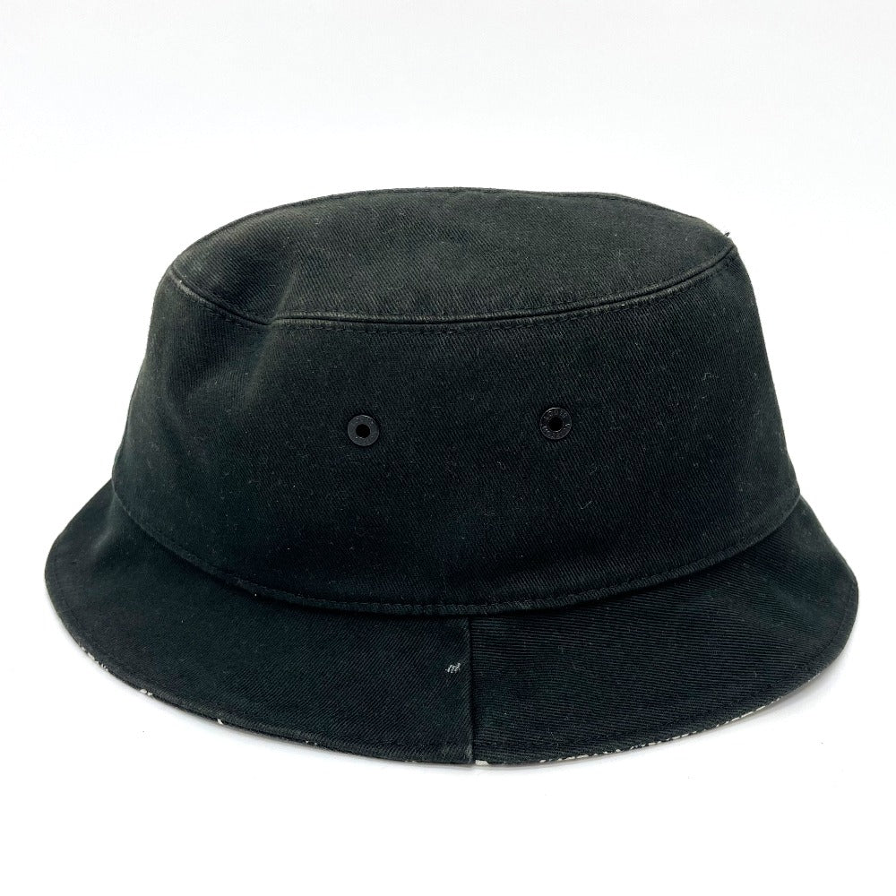 LOUIS VUITTON hat MP2947 cotton black Bonnet Distorted Damier mens 60 Used Authentic
