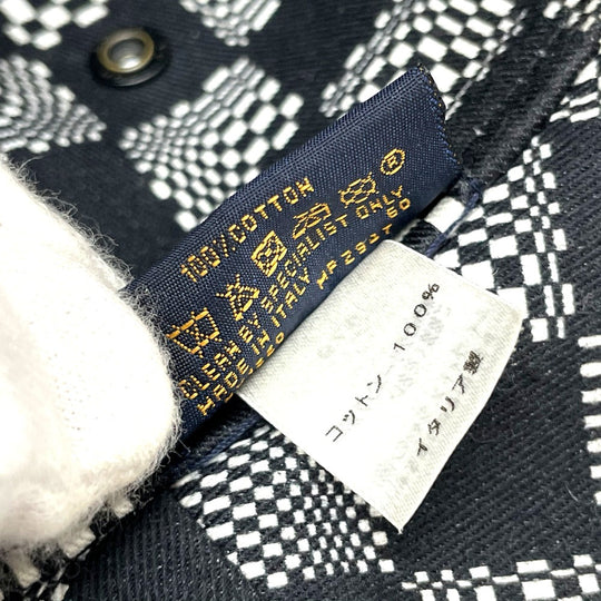 LOUIS VUITTON hat MP2947 cotton black Bonnet Distorted Damier mens 60 Used Authentic