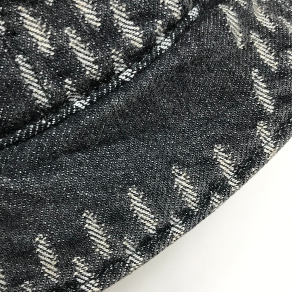 LOUIS VUITTON hat MP3244 cotton Black x white bonnet denim LV MADE Heart mens „M Used Authentic