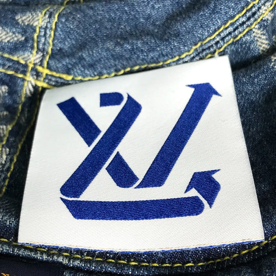 LOUIS VUITTON hat MP3242 cotton Blue / Brown NIGO collaboration Bonnet Denim LV MADE mens M Used Authentic