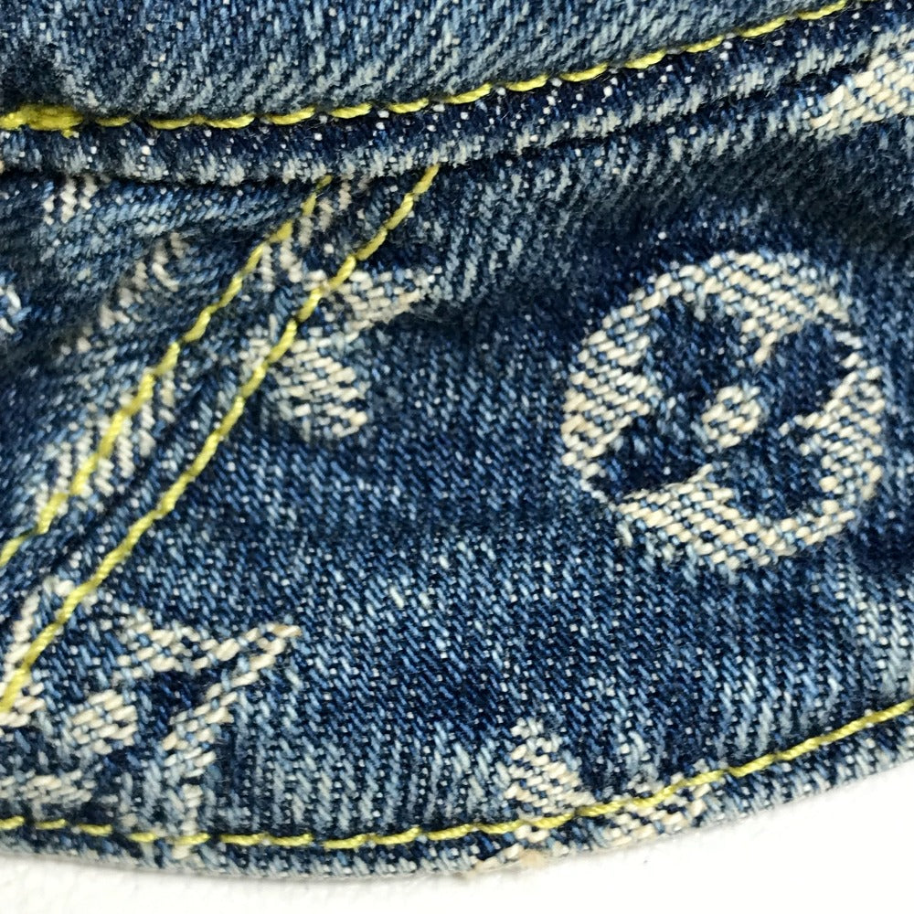 LOUIS VUITTON hat MP3242 cotton Blue / Brown NIGO collaboration Bonnet Denim LV MADE mens M Used Authentic