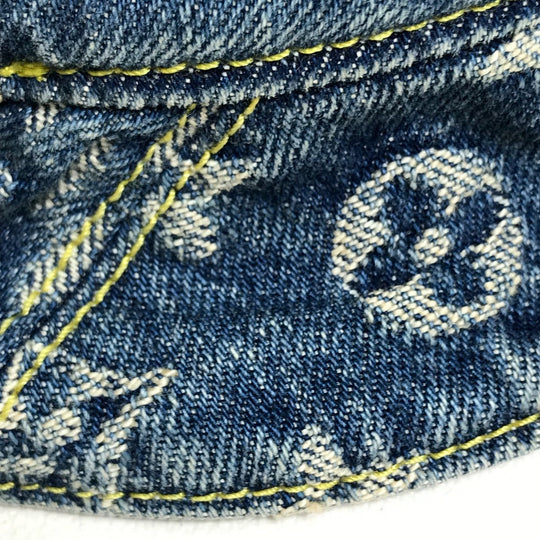 LOUIS VUITTON hat MP3242 cotton Blue / Brown NIGO collaboration Bonnet Denim LV MADE mens M Used Authentic