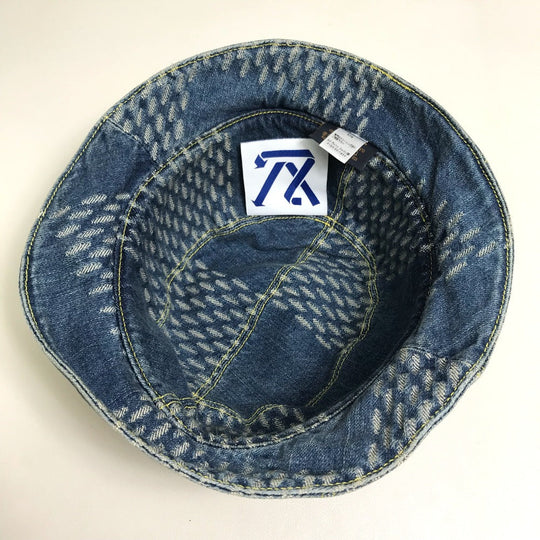 LOUIS VUITTON hat MP3242 cotton Blue / Brown NIGO collaboration Bonnet Denim LV MADE mens M Used Authentic