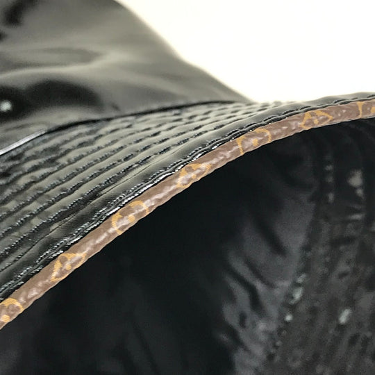 LOUIS VUITTON hat M77020 enamel black Monogram flower Bob Rainey Day unisex(Unisex) Used Authentic