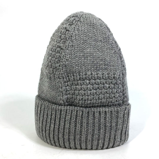 LOUIS VUITTON Knit hat M74404 wool gray Beanie knit cap Damier Bonnet Helsinki unisex(Unisex) Used Authentic