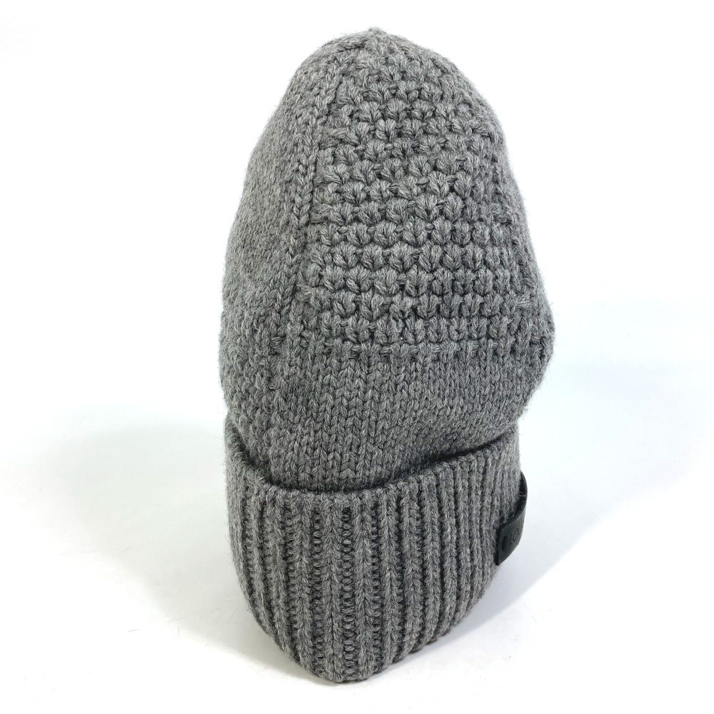 LOUIS VUITTON Knit hat M74404 wool gray Beanie knit cap Damier Bonnet Helsinki unisex(Unisex) Used Authentic