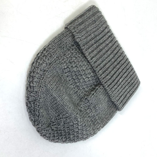 LOUIS VUITTON Knit hat M74404 wool gray Beanie knit cap Damier Bonnet Helsinki unisex(Unisex) Used Authentic