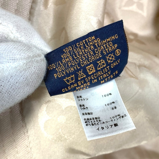 LOUIS VUITTON hat M77575 cotton white Apparel Bob LV Buddy Bucket Women M Used Authentic