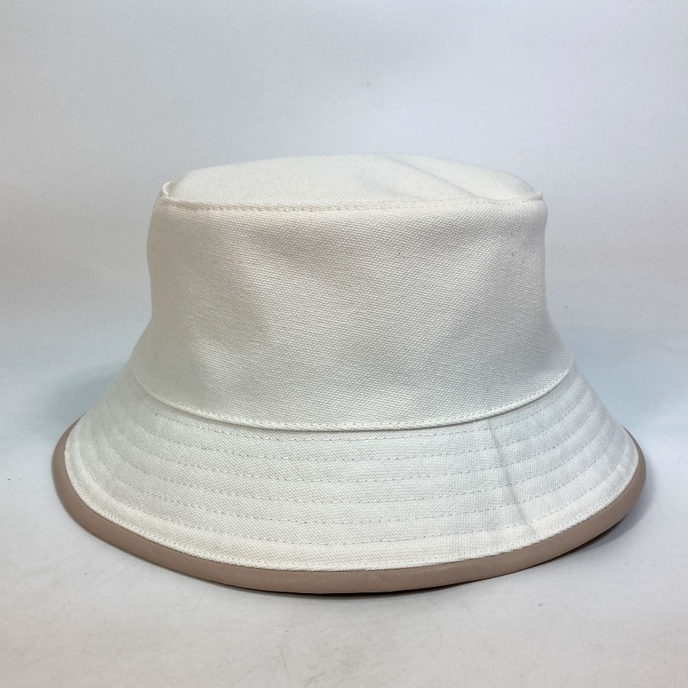 LOUIS VUITTON hat M77575 cotton white Apparel Bob LV Buddy Bucket Women M Used Authentic