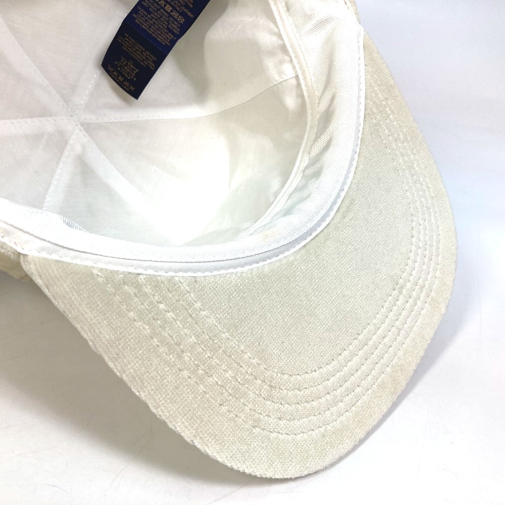 LOUIS VUITTON cap MP3421 polyester white Monogram newsboy velvet