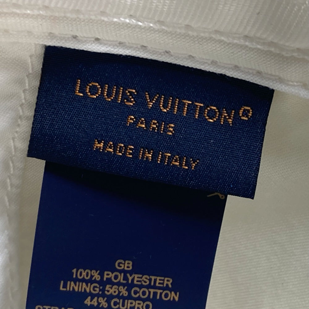 LOUIS VUITTON cap MP3421 polyester white Monogram newsboy velvet