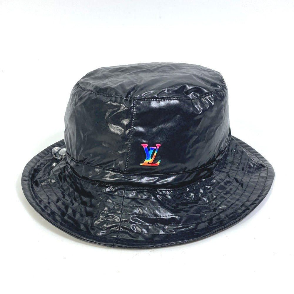 LOUIS VUITTON hat MP2877 Nylon black virgil abloh series Bone LV2054 Women TU Used Authentic
