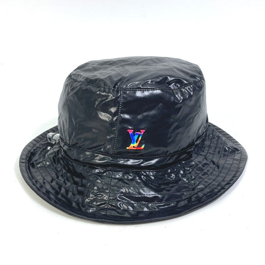 LOUIS VUITTON hat MP2877 Nylon black virgil abloh series Bone LV2054 Women TU Used Authentic
