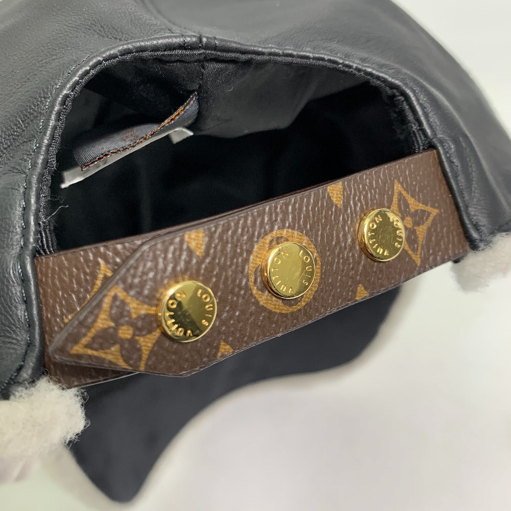 LOUIS VUITTON cap M00493 leather black cap sharing M