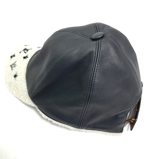 LOUIS VUITTON cap M00493 leather black cap sharing M