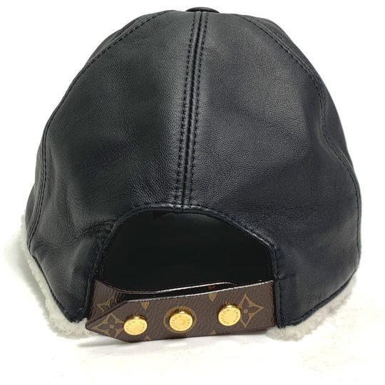 LOUIS VUITTON cap M00493 leather black cap sharing M
