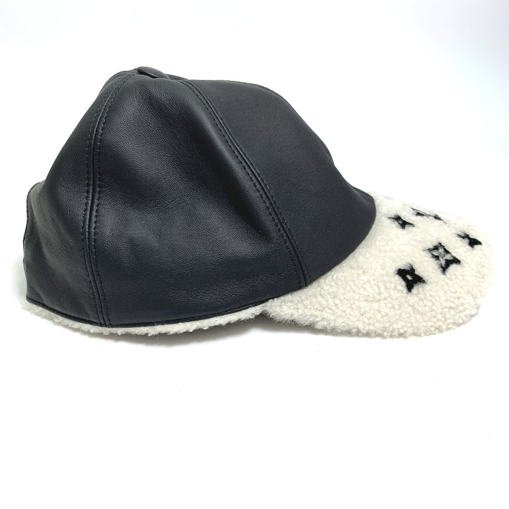 LOUIS VUITTON cap M00493 leather black cap sharing M