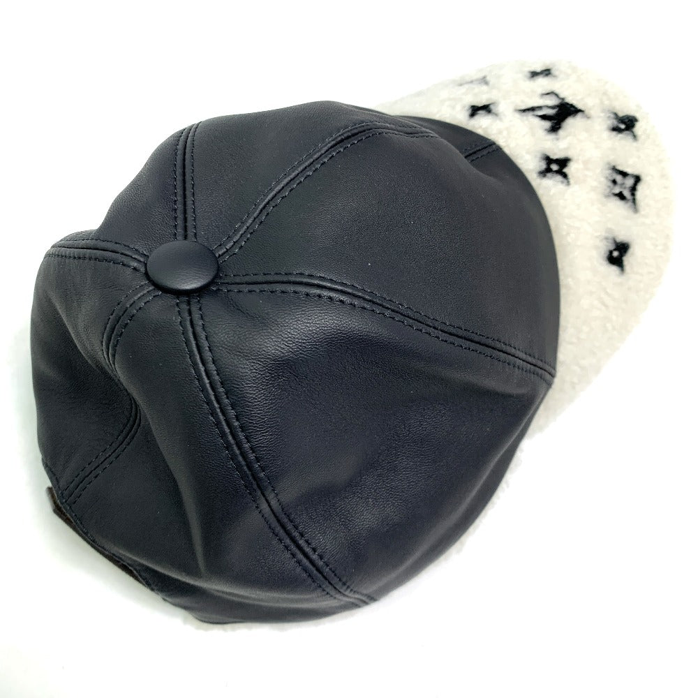 LOUIS VUITTON cap M00493 leather black cap sharing M