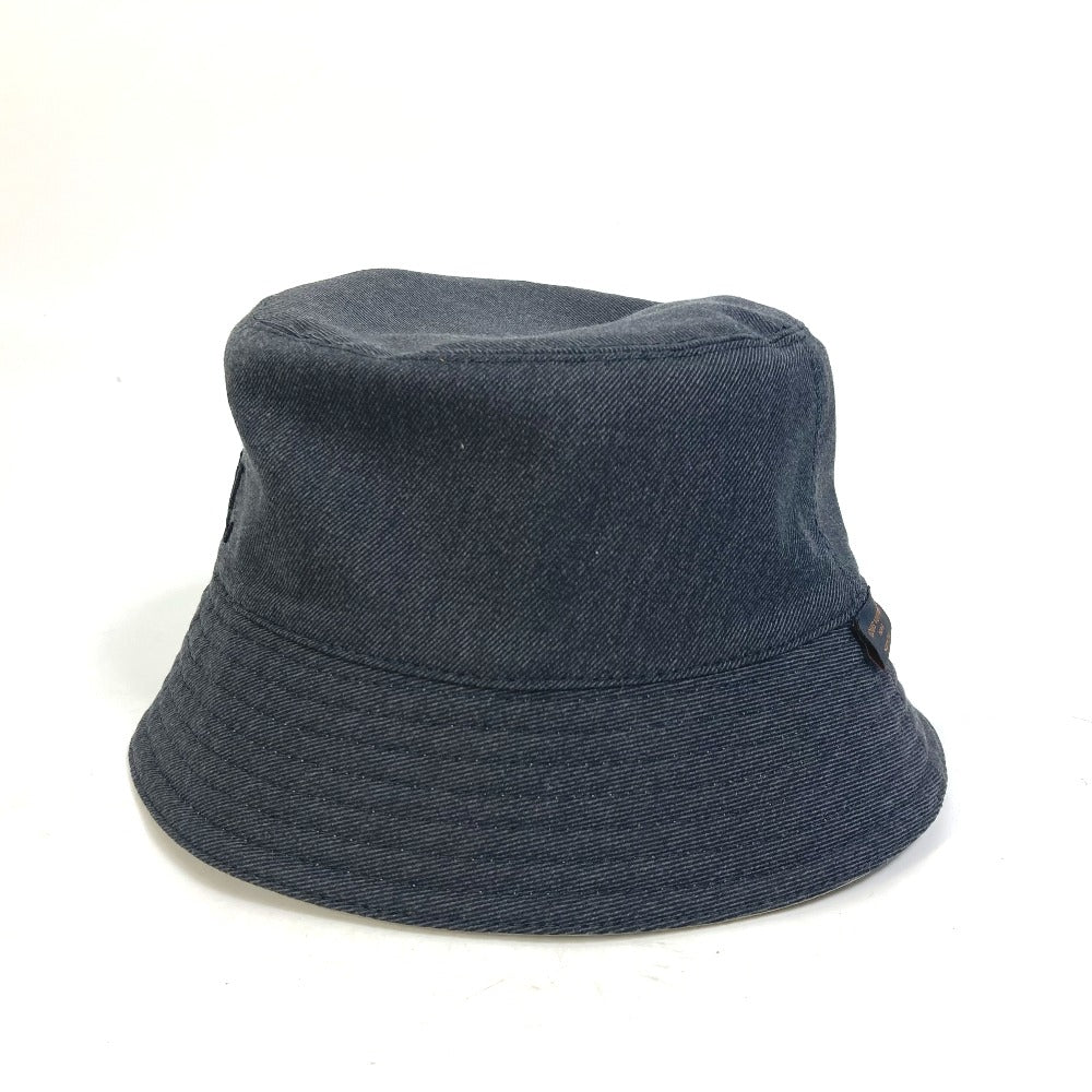 LOUIS VUITTON hat M7013M Nylon, Wool beige Monogram reversible Chapeau Monogram Rain mens M Used Authentic