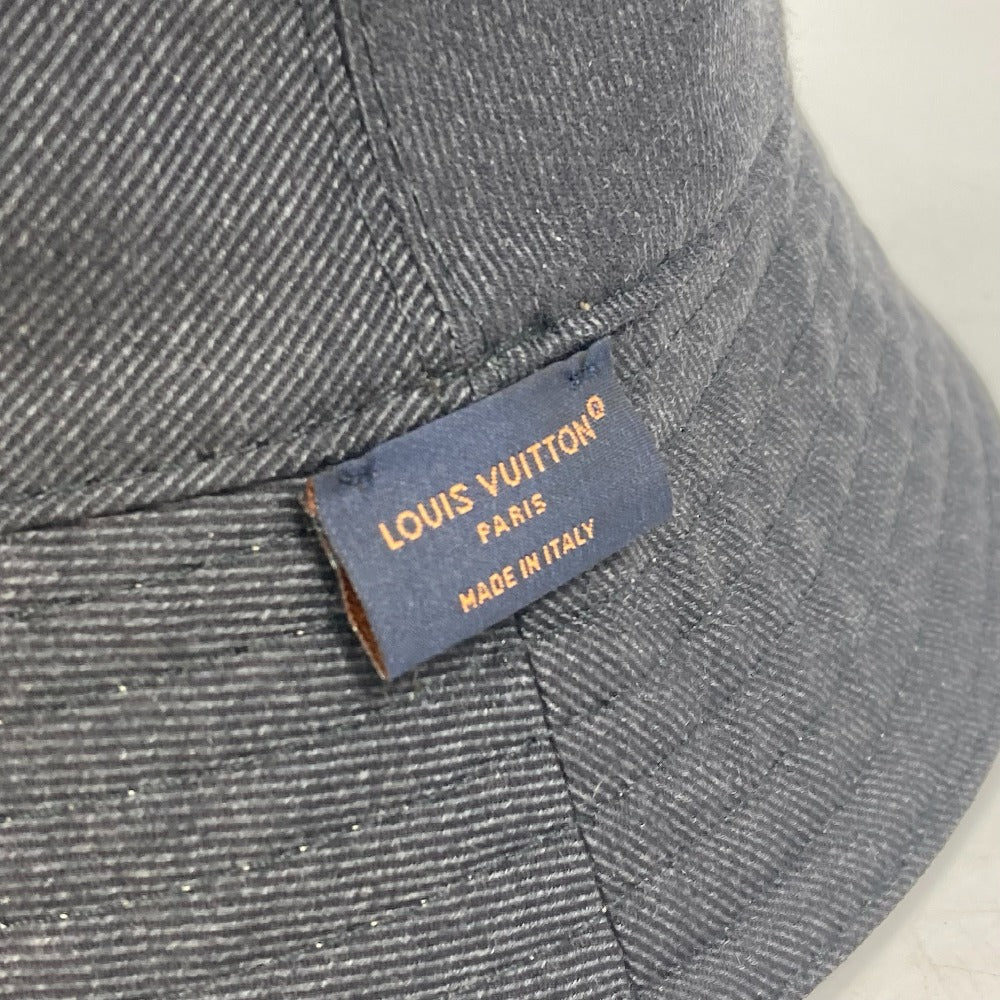 LOUIS VUITTON hat M7013M Nylon, Wool beige Monogram reversible Chapeau Monogram Rain mens M Used Authentic