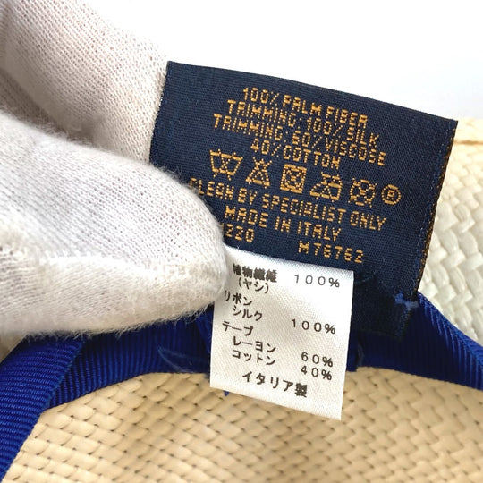 LOUIS VUITTON hat M76762 straw blue Monogram water color chapeau summer time Women 58 Used Authentic