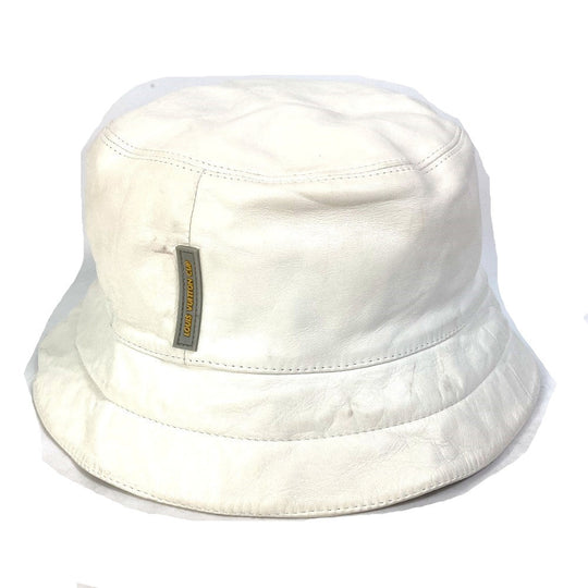 LOUIS VUITTON hat leather white Louis Vuitton cup LVCUP Women Used Authentic