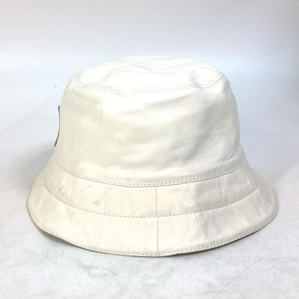 LOUIS VUITTON hat leather white Louis Vuitton cup LVCUP Women Used Authentic