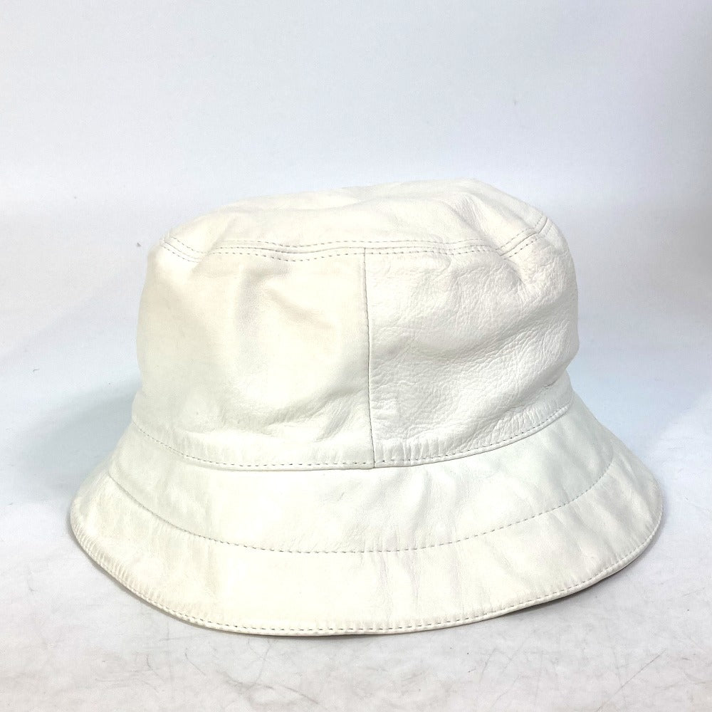 LOUIS VUITTON hat leather white Louis Vuitton cup LVCUP Women Used Authentic