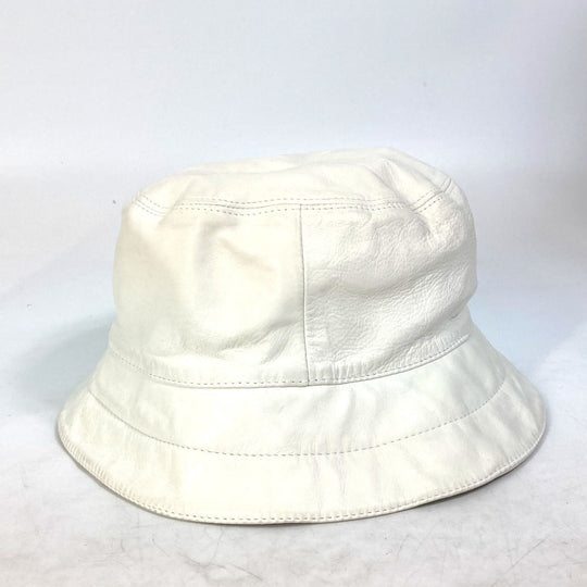 LOUIS VUITTON hat leather white Louis Vuitton cup LVCUP Women Used Authentic
