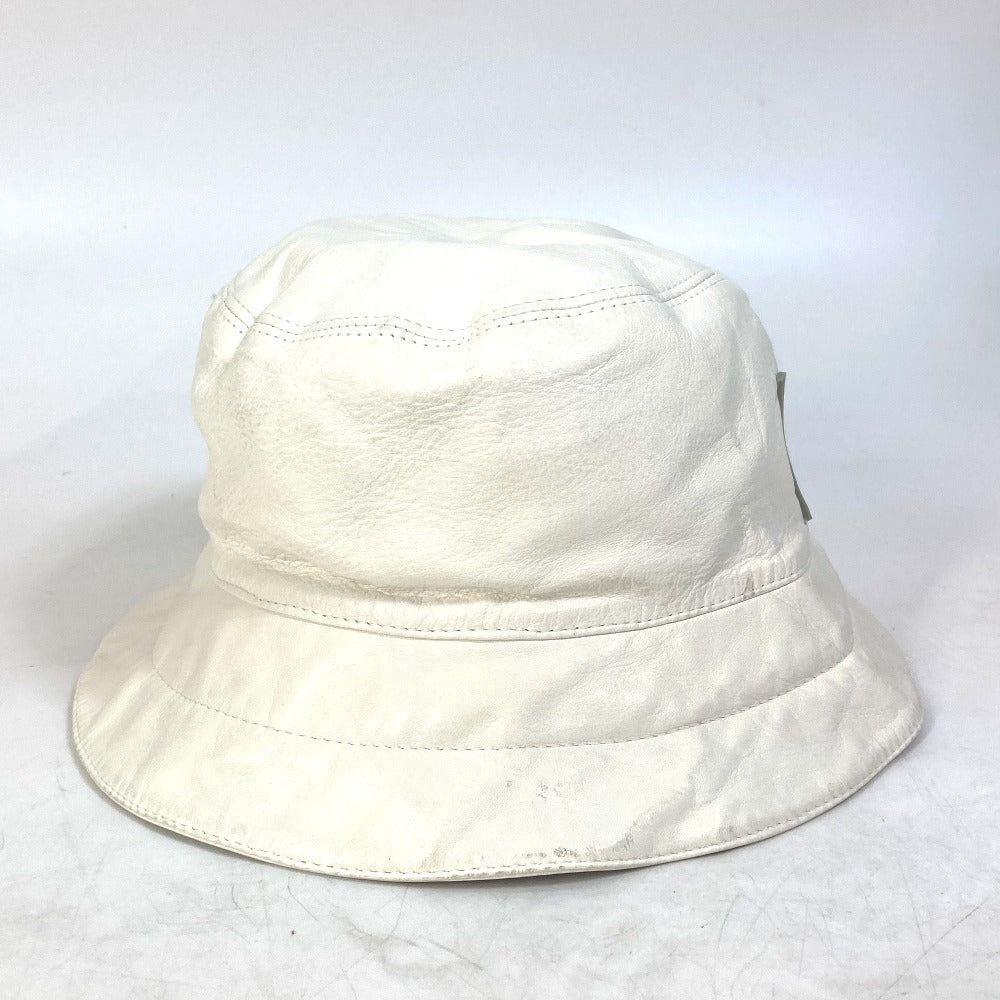 LOUIS VUITTON hat leather white Louis Vuitton cup LVCUP Women Used Authentic