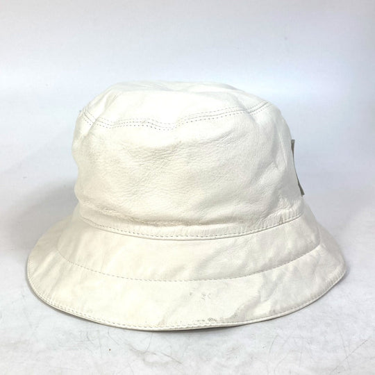 LOUIS VUITTON hat leather white Louis Vuitton cup LVCUP Women Used Authentic