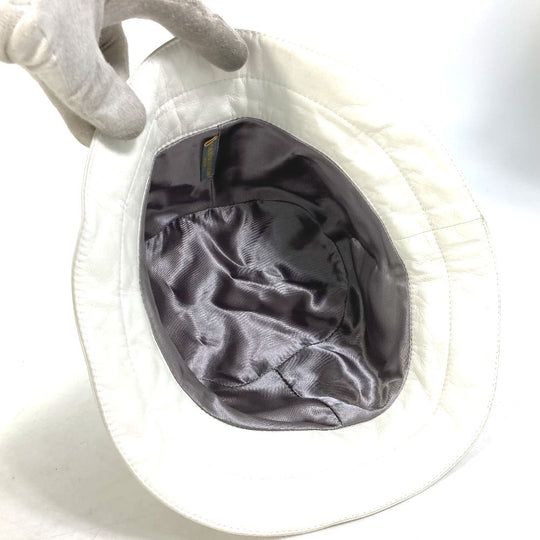 LOUIS VUITTON hat leather white Louis Vuitton cup LVCUP Women Used Authentic
