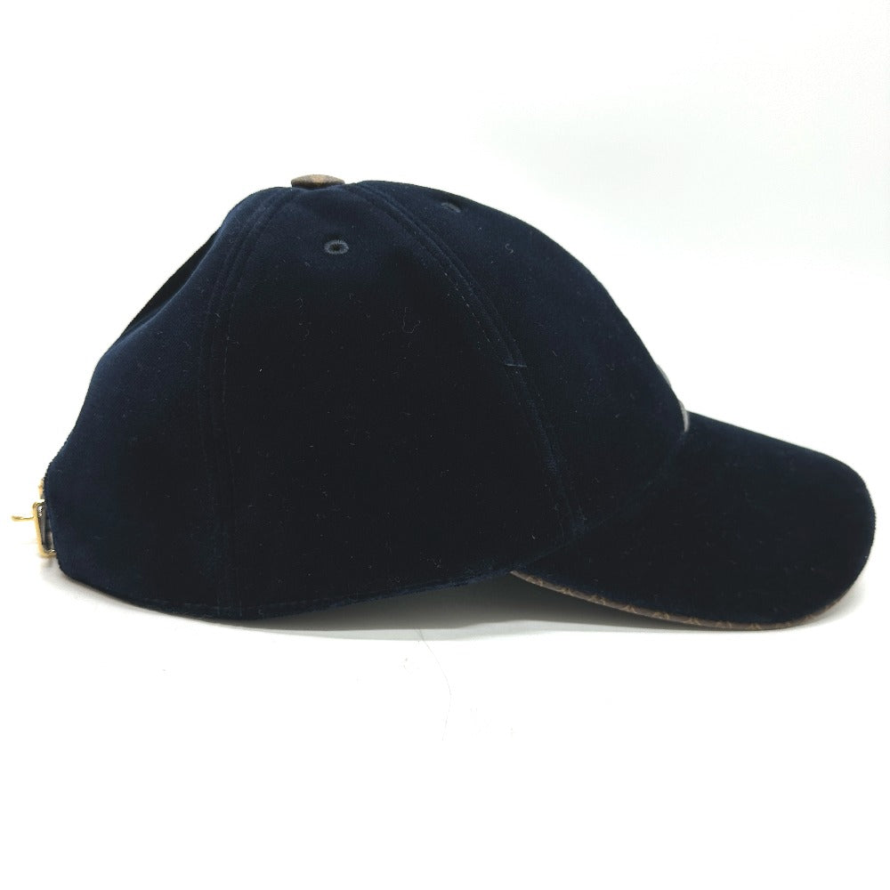 LOUIS VUITTON cap M7791L cotton Navy cap LV touch mens L Used Authentic
