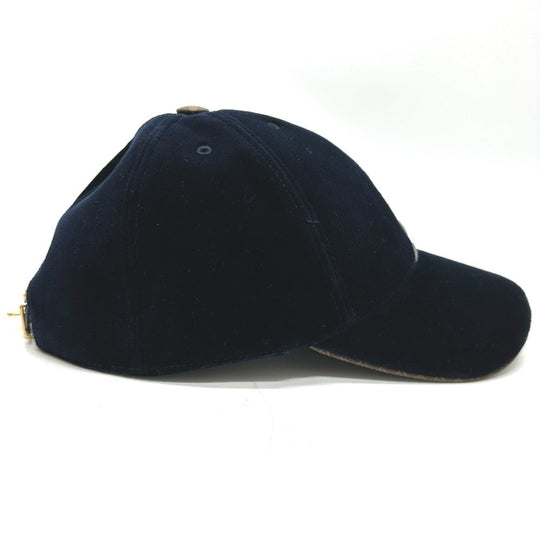 LOUIS VUITTON cap M7791L cotton Navy cap LV touch mens L Used Authentic