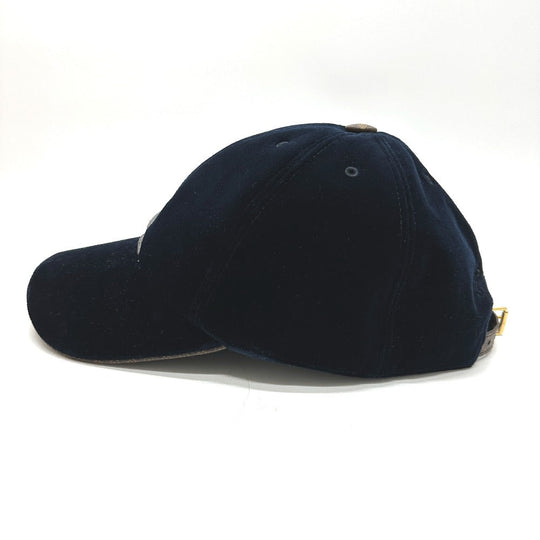 LOUIS VUITTON cap M7791L cotton Navy cap LV touch mens L Used Authentic
