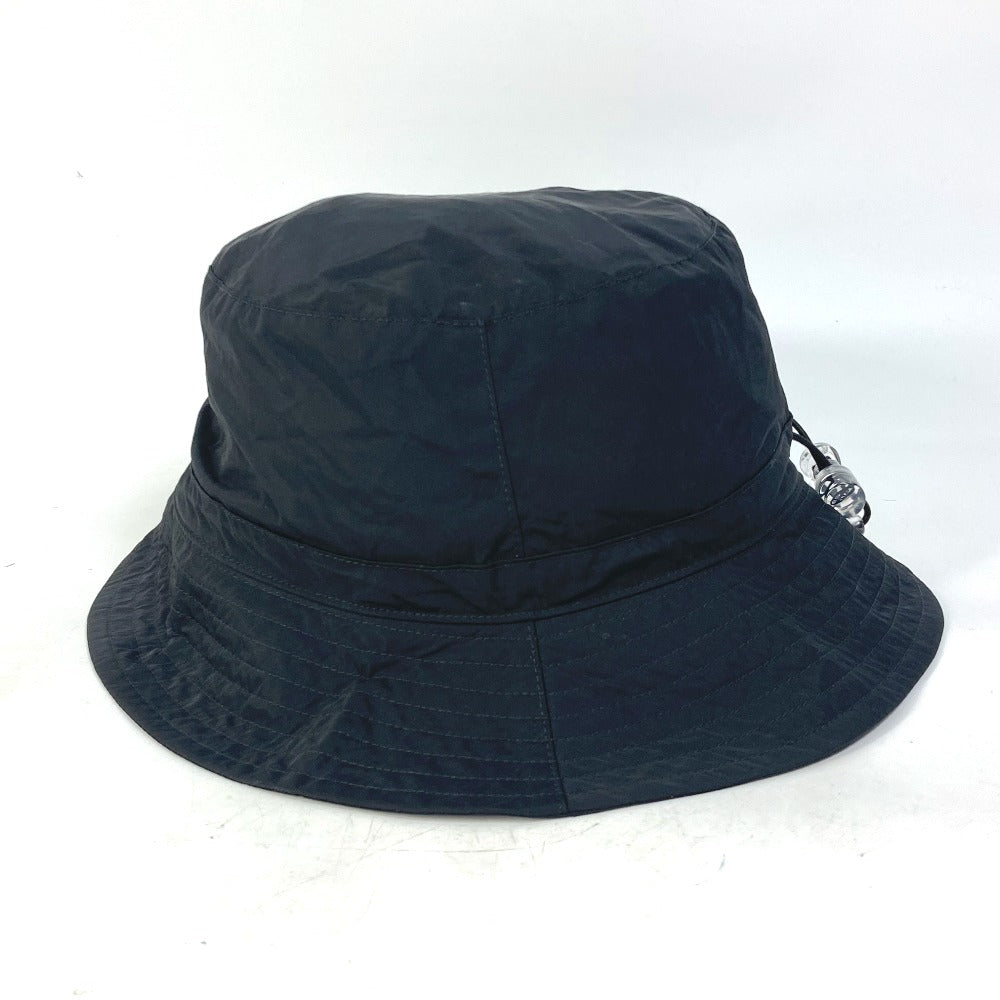 LOUIS VUITTON hat MP2552 Nylon black Rainbow LV logo Bob transformable mens Used Authentic