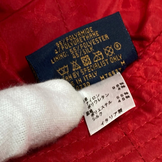 LOUIS VUITTON hat M76537 nylon, polyurethane Red creme rouge monogram Women Used Authentic