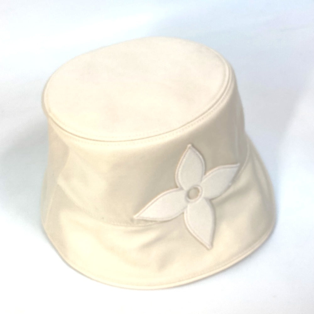 LOUIS VUITTON hat M7090 cotton beige Hat Hat Bucket Hat Bob Hat Monogram reversible Bucket hat�ELV first Women Used Authentic